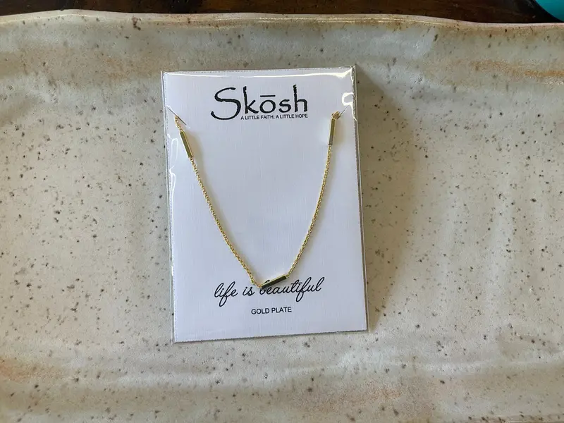 Elegant Gold-Plated Bar Necklace