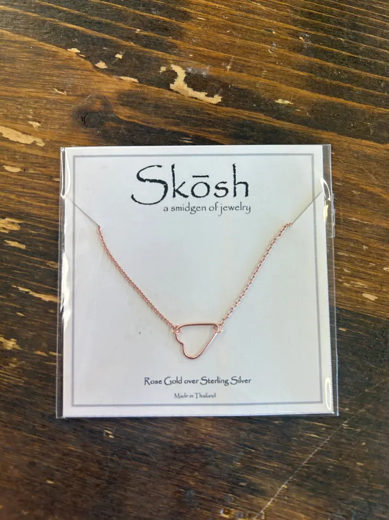 Elongated Open Heart Necklace