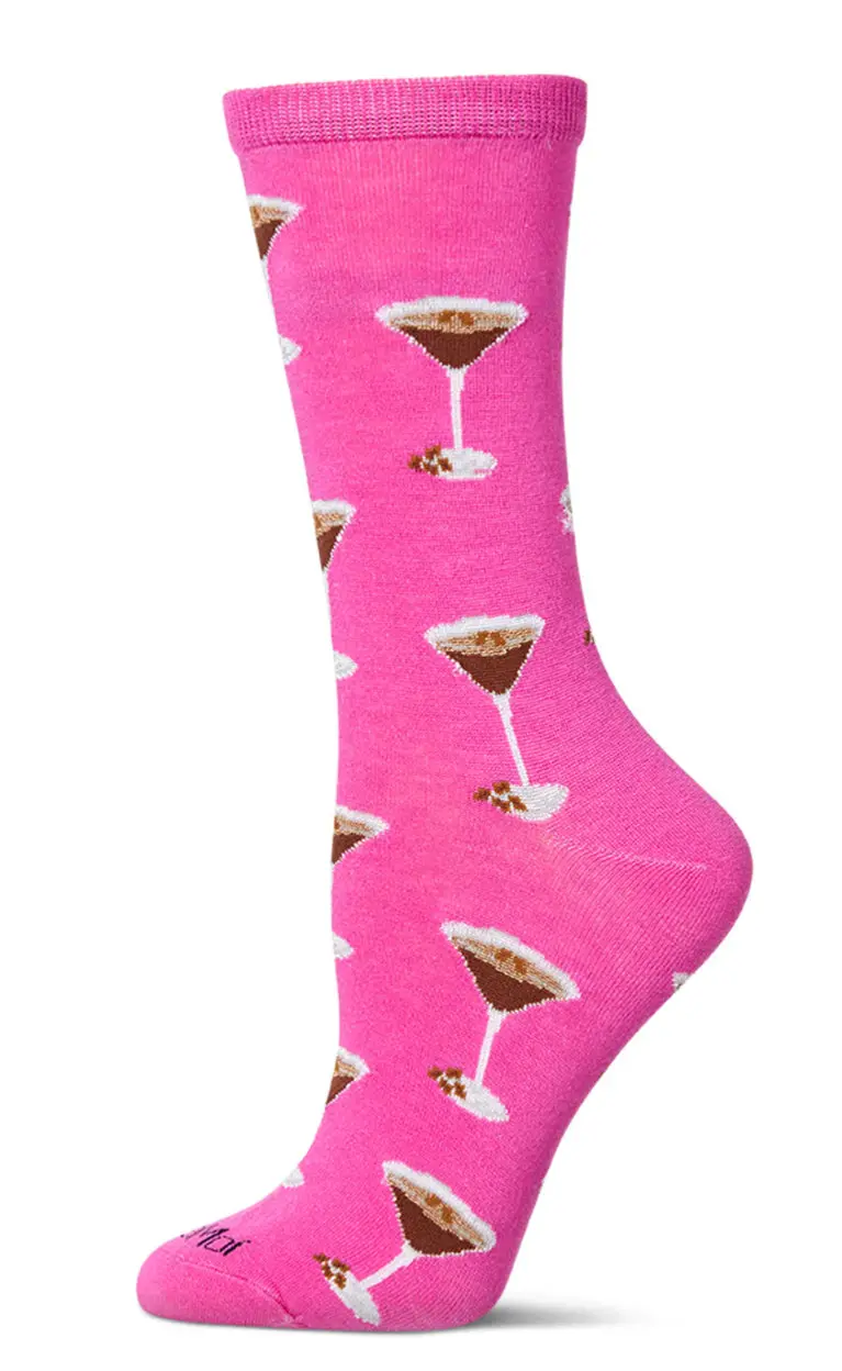 Espresso Martini Cocktail Bamboo Crew Socks