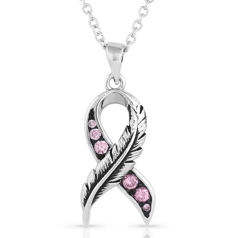 Feather of Hope Pendant Necklace – Symbolic Silver-Tone Inspirational Jewelry