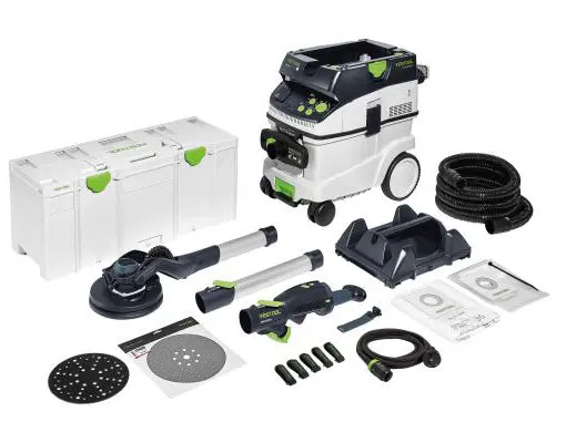Festool LHS 2 225 PLANEX Sander + M-Class Dust Extractor Kit – 3-Box Set