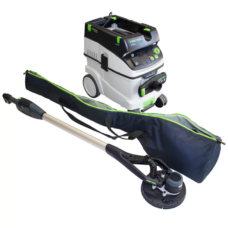 Festool LHS 225 PLANEX Easy Sander + M-Class Dust Extractor Bundle – 2-Box Set