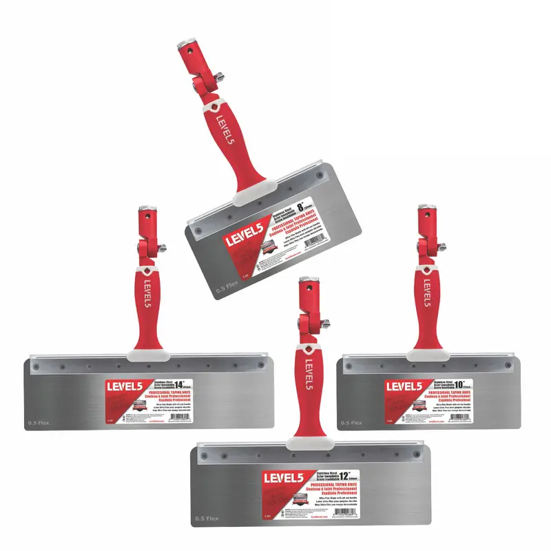 Flexible Taping Knife Set for Smooth, Contoured Drywall Finishing