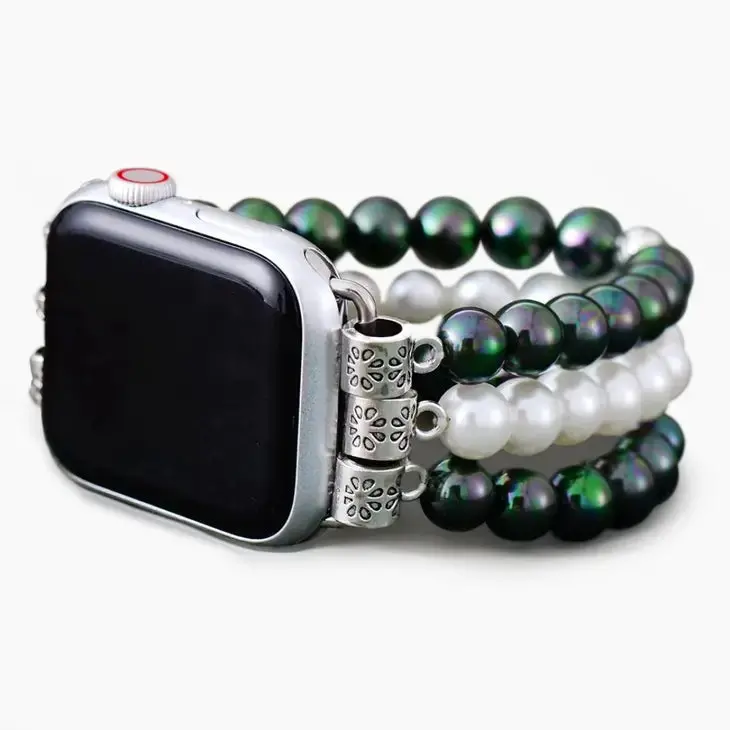 Galaxy-Inspired Pearl Stretch Apple Watch Strap