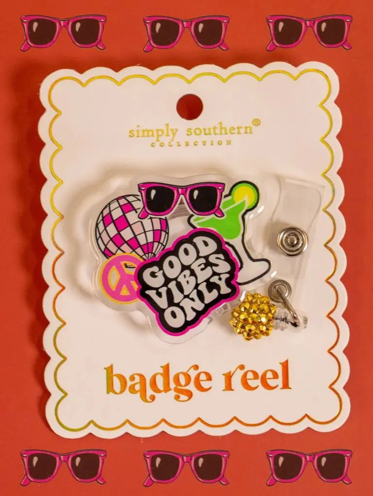 Good Vibes Only Decorative Badge Reel