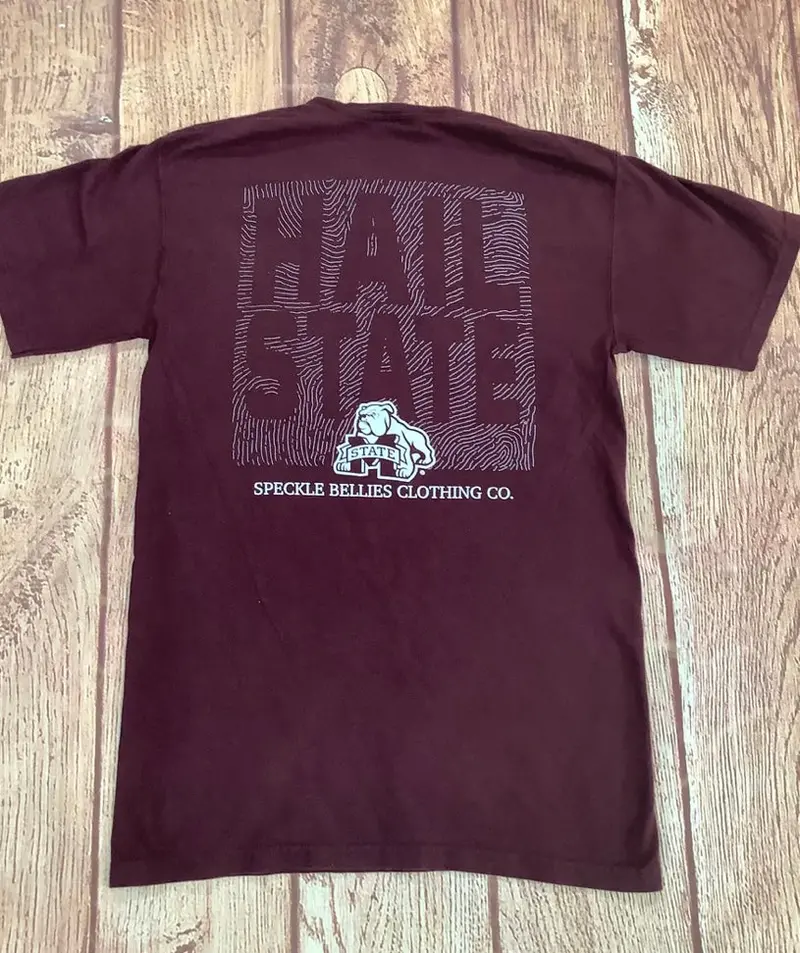 Hail State ID-Print Fan Tee