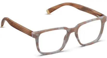Harvest Focus Tan Marble and Wood Accent Eyewear