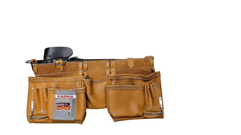 Heavy-Duty Leather Tool Belt Pouch & Apron by KARMA #20355