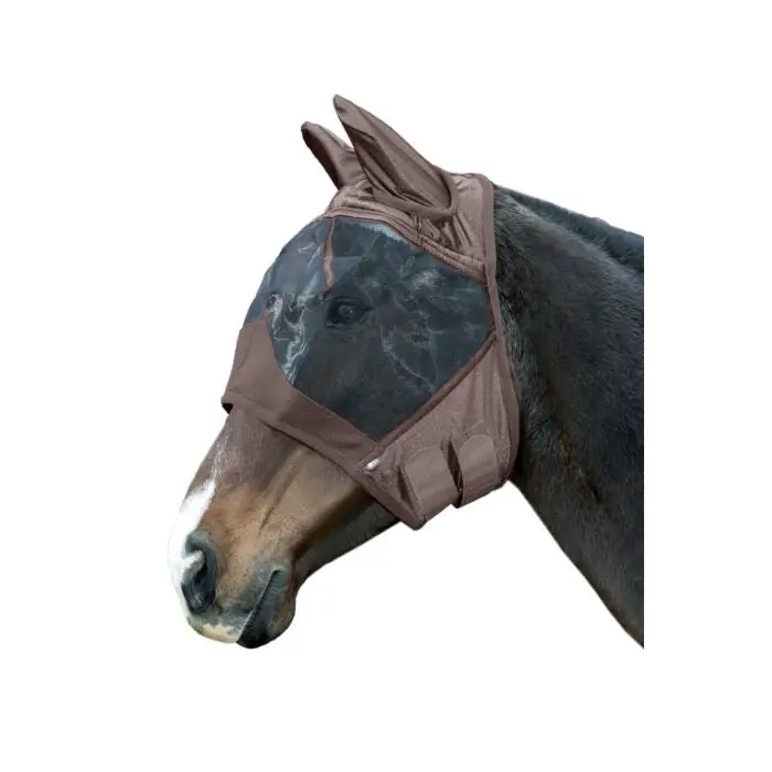 HKM Professional-Grade Brown Horse Fly Mask – Premium Fit & UV Protection