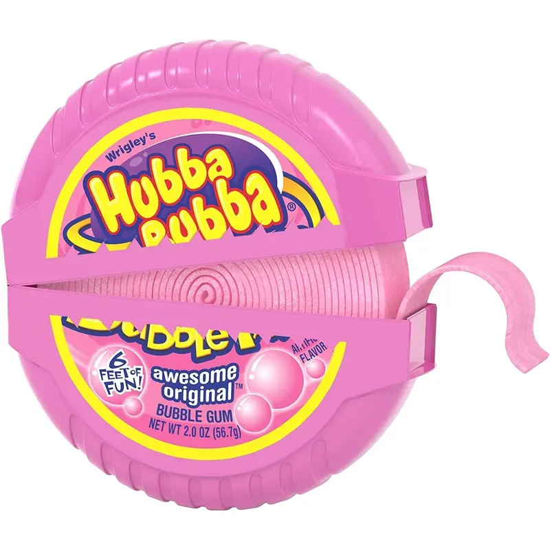 Hubba Bubba Chewy Bubble Gum Tape Roll