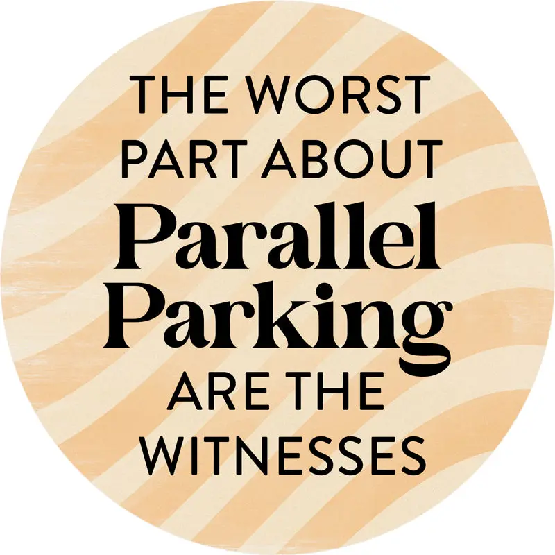 Humorous Car Coasters – Parallel Parking Theme