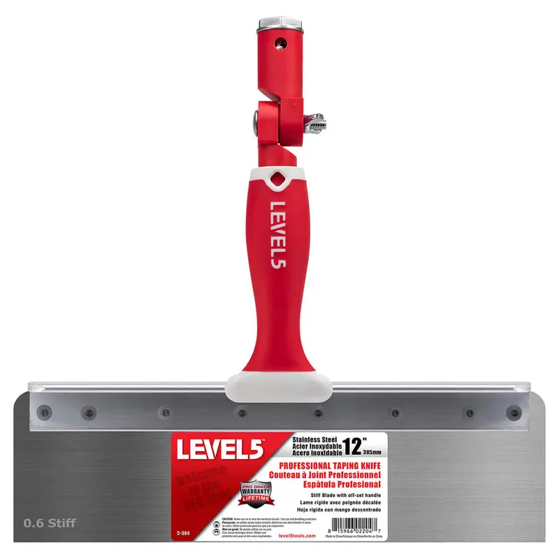 Level5 12-Inch Stiff Stainless Offset Taping Knife