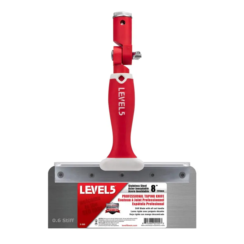 Level5 8-Inch Stiff Stainless Offset Taping Knife