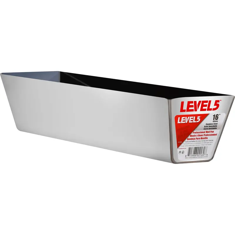 Level5 Stainless Steel Mud Pan – 406 mm (16 in)