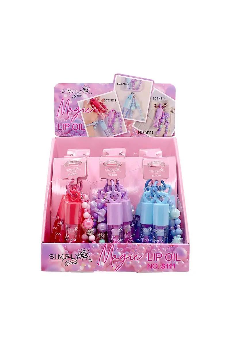 Magic Lip Oil with Beaded Charm Accents