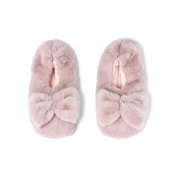 Mauve Heated Memory Foam Slippers