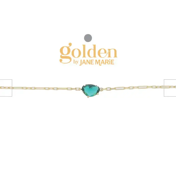 May Birthstone Bracelet – Emerald Green Beaded Bracelet