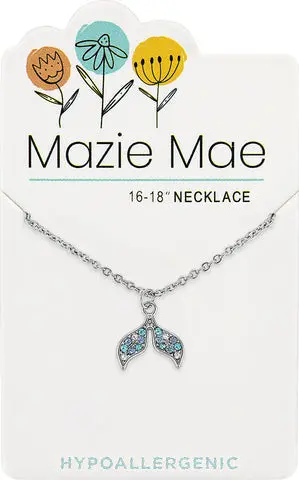 Mermaid Tail Pendant Necklace in Sterling Silver