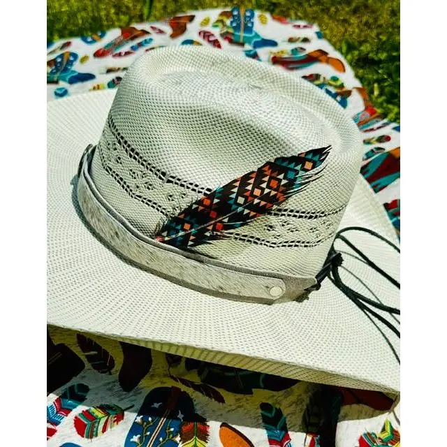 Midnight Desert-Themed Hat Feather for Western Headwear