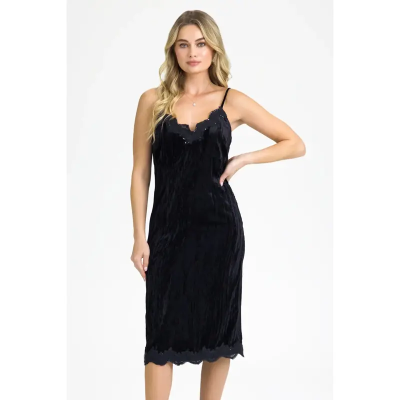 Miss Me Joyce Velvet Evening Dress