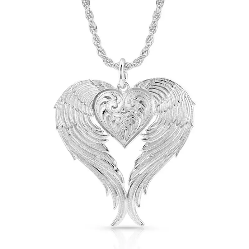 Montana Silversmiths Winged Heart Pendant Necklace – NC1129