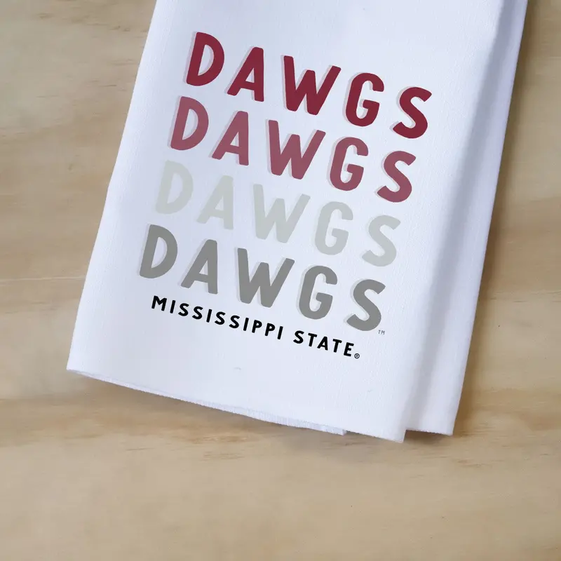 MSU Bulldogs Gradient Mascot Tea Towel
