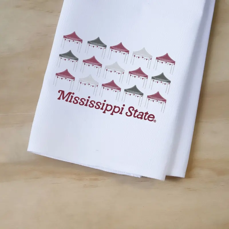 MSU Tailgate Tents Logo Tea Towel