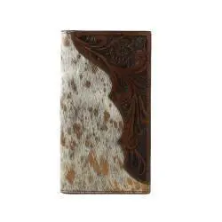 Nocona Hairon Rodeo Wallet – Textured Brown Leather with Western Flair (N5413102)