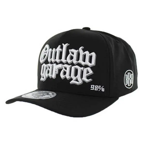 Outlaw Garage Hydro Black Snapback Baseball Cap