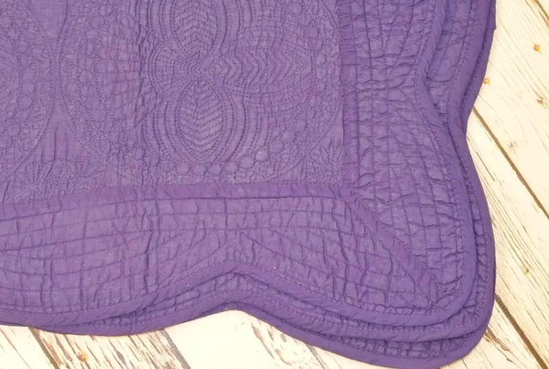 Personalized Lavender Baby Quilt Blanket with Monogram