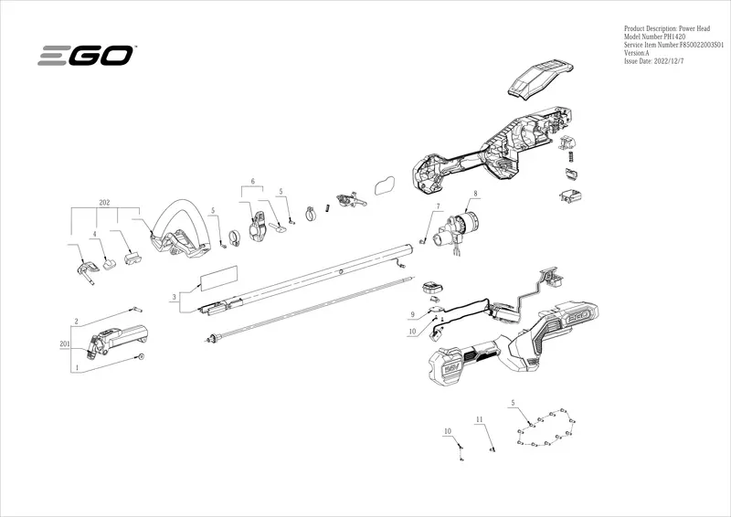 PH1420 Illustrated Parts Diagram – Service Reference Guide