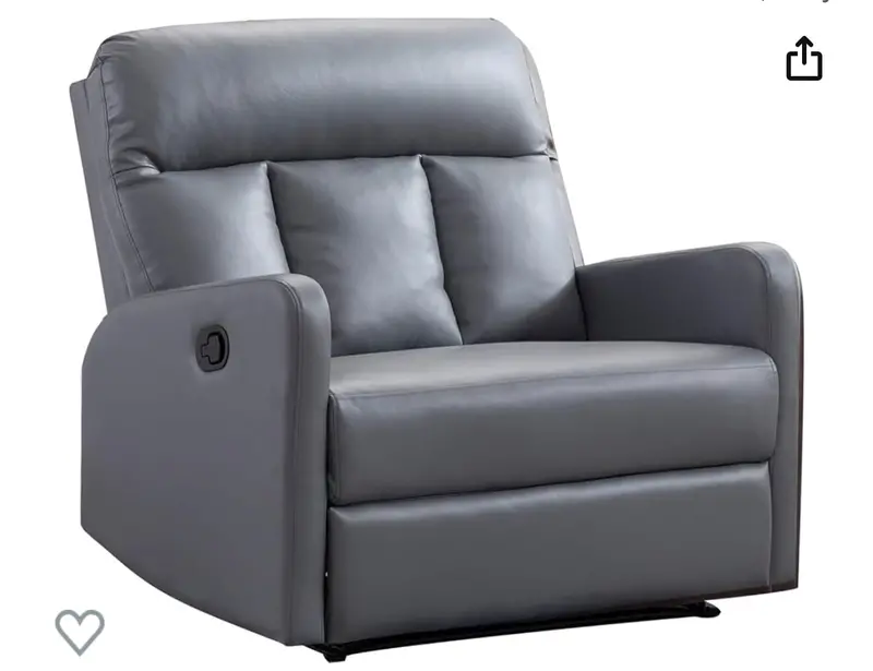 Phoenix Home Oversized Leather Manual Recliner Chair