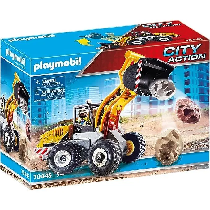 Playmobil City Action Wheel Loader Set – Construction-Themed Vehicle & Figure Play Kit (70445)