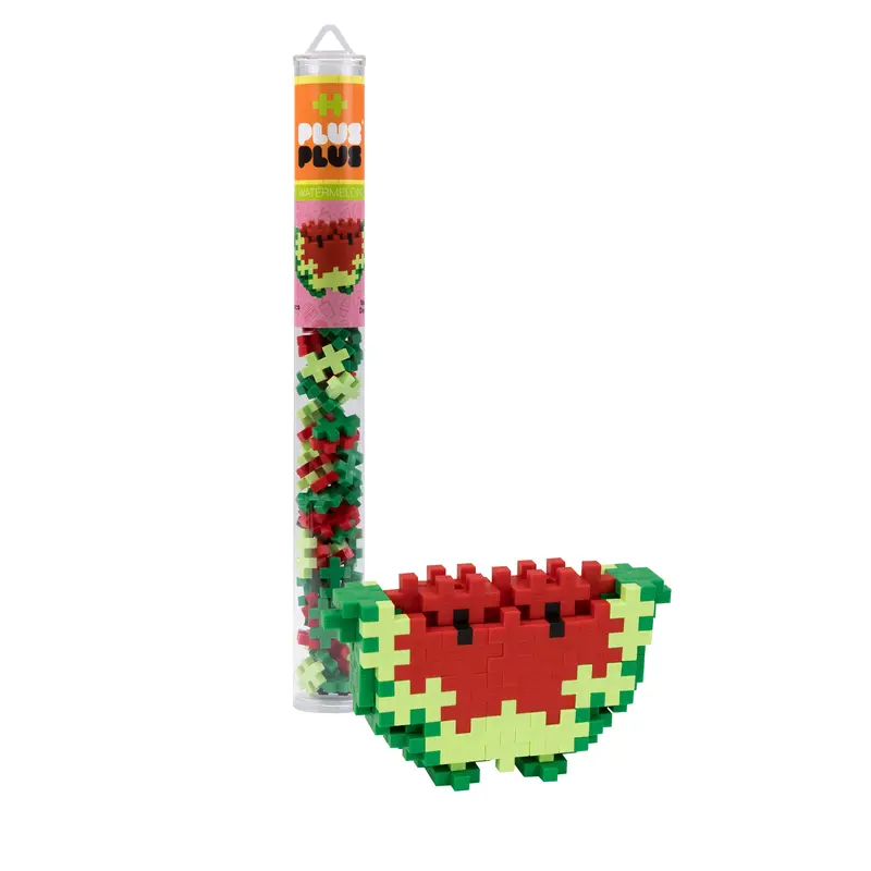 Plus-Plus USA Watermelon Shape Building Set – 70-Piece Tube