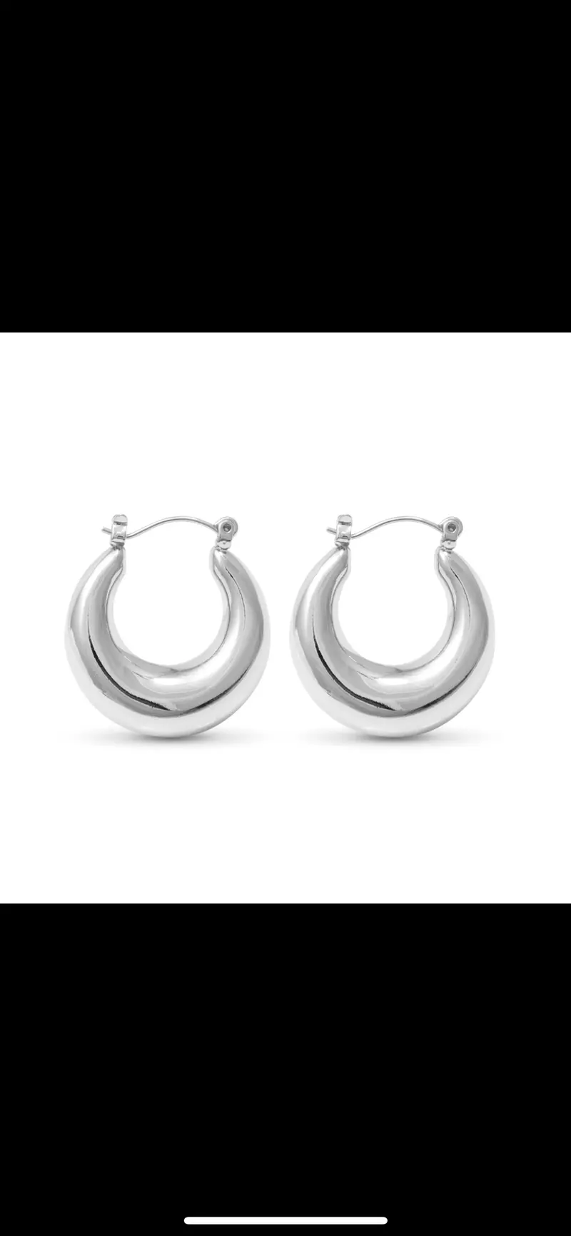 Polished Silver Bold Hoop Earrings