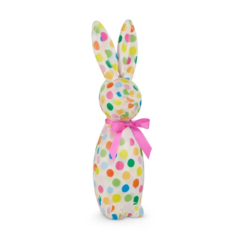 Polka Dot Confetti Bunny Decor Pillow – 16″
