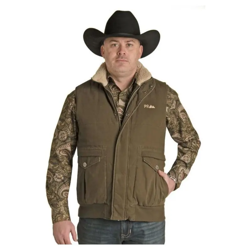 Powder River Outfitters Performance Olive Panhandle Vest for Men