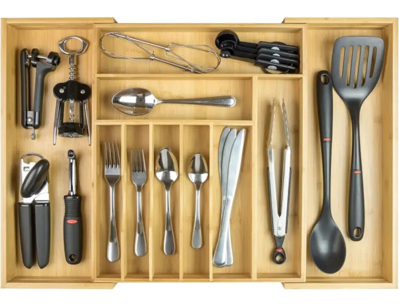 Premium Kitchen Drawer Organizer – Silverware & Utensil Storage Tray