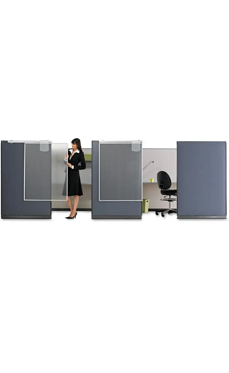 Quartet Workstation Privacy Screen – Freestanding Desk Partition for Focus & Acoustics