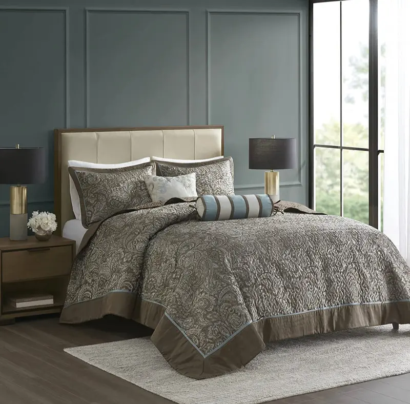 Queen-Size Bedroom Set Including Bed, Nightstand, and Chest
