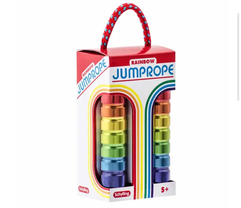 Rainbow-Colored Jump Rope for Kids & Adults