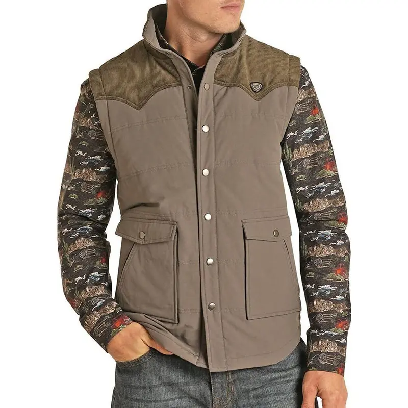 Retro ’46 Corduroy Rock & Roll Vest – Charcoal Men’s Style