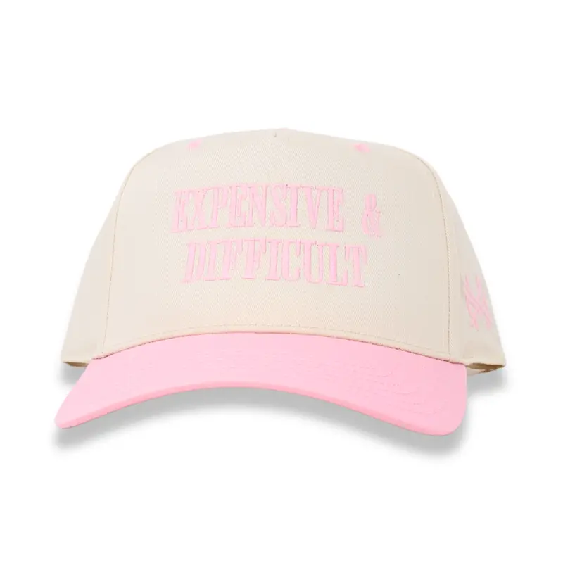Retro Pink & Natural ‘Expensive and Difficult’ Trucker Hat