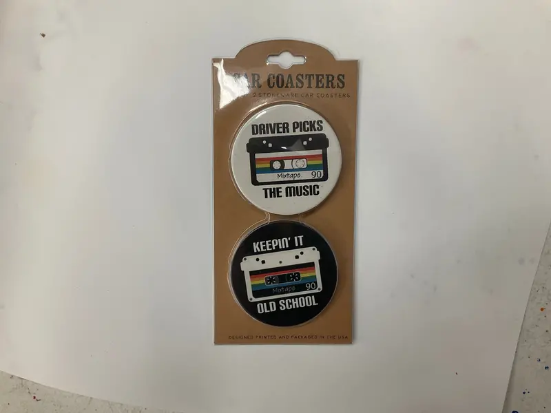 Retro-Style Car Coasters: Old School Design Set