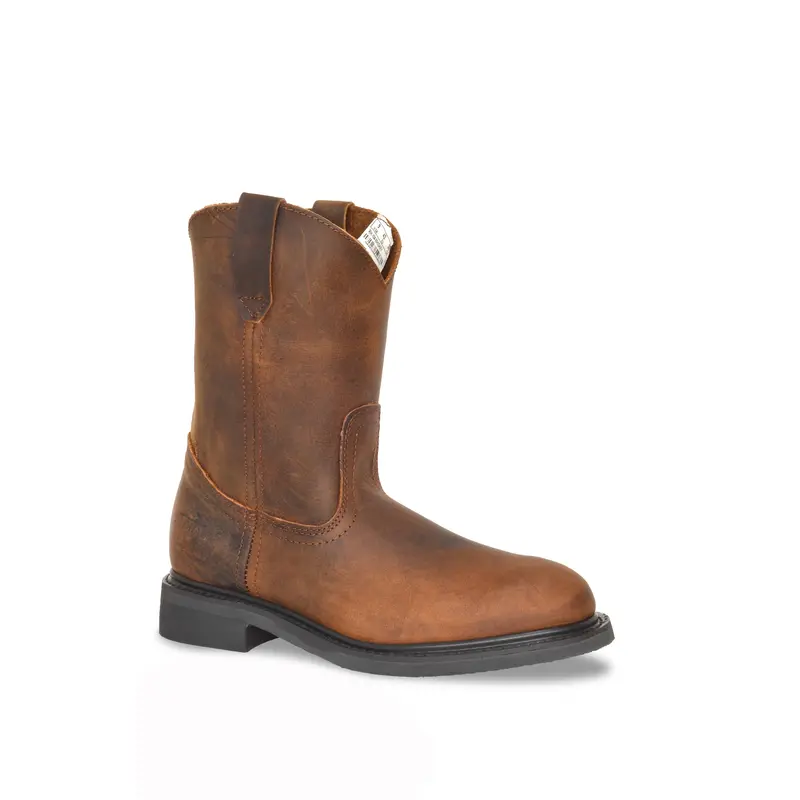 Roper Whiskey Full-Grain Leather Men’s Cowboy Boots – 10-Inch Shaft