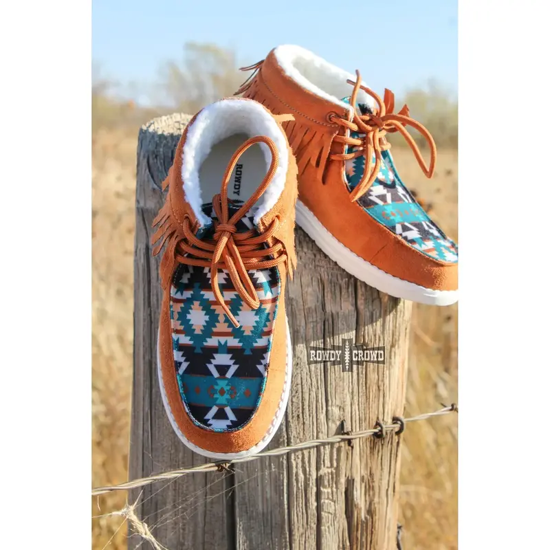 Rowdy Crowd Mesquite-Print Moccasin Slippers