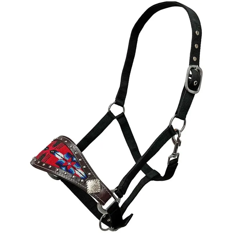 Rugged Ride Aztec-Style Beaded Bronc Halter – Red Feather Design