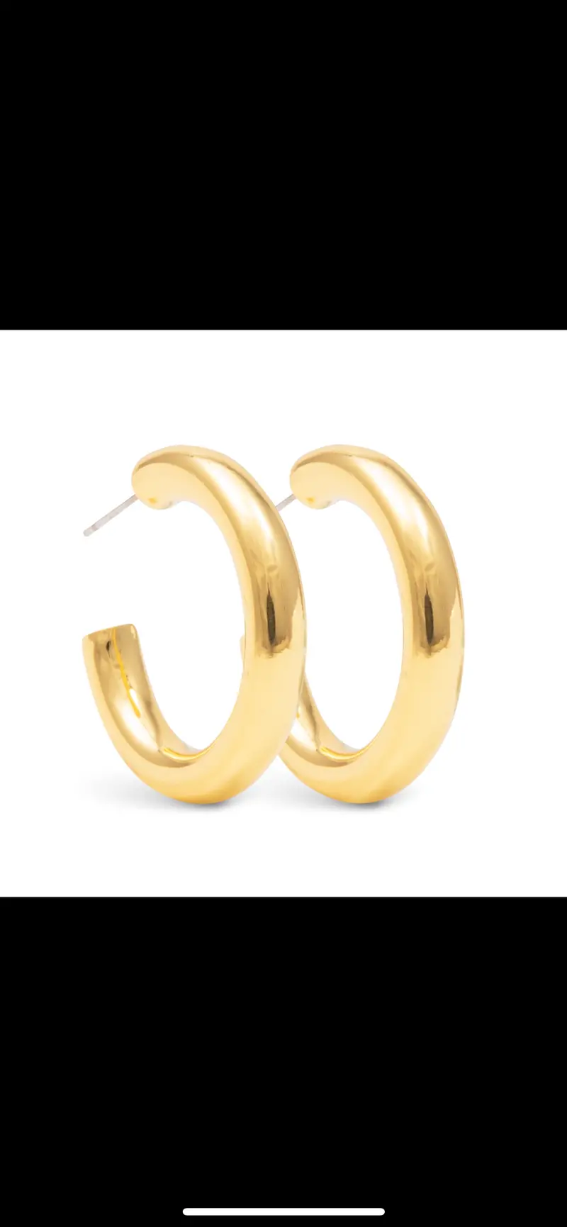 Savannah Polished Gold Hoop Earrings