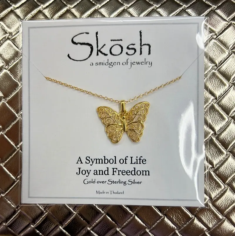 Skosh Adult Butterfly Pendant Necklace