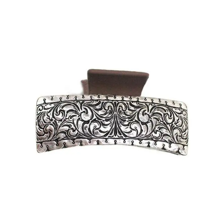 Snowing West Etched Metal Western Hair Claw